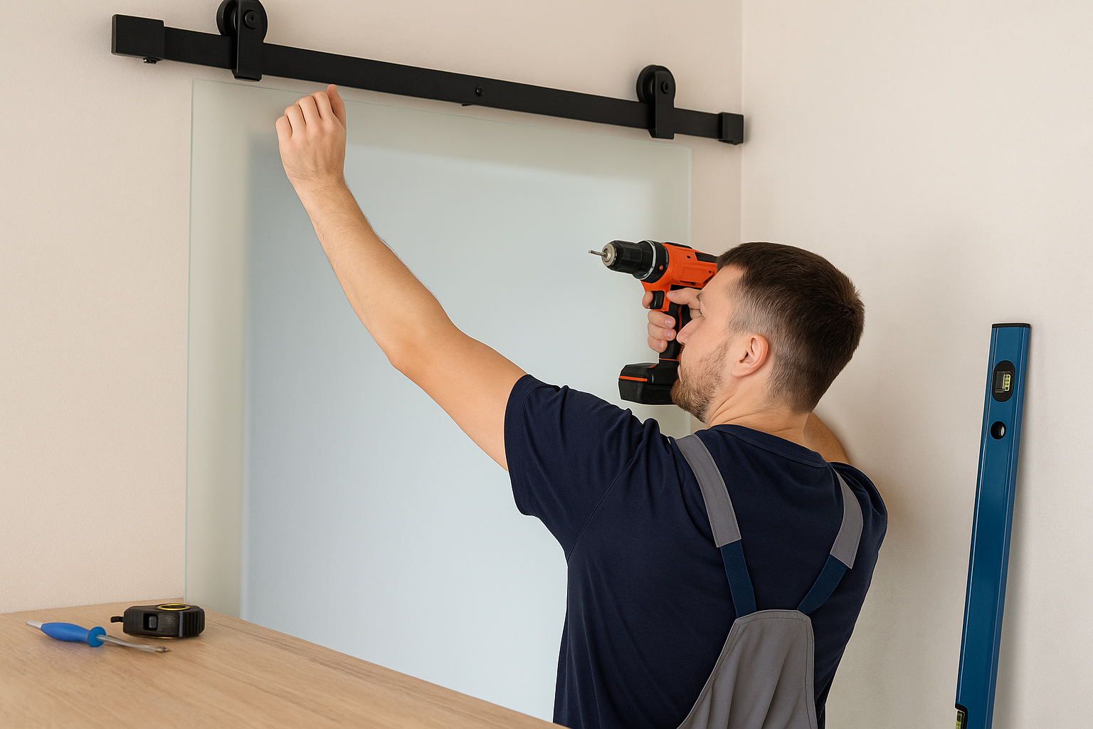 Montaj ușă glisantă: ghid rapid de la marcaje la reglaje