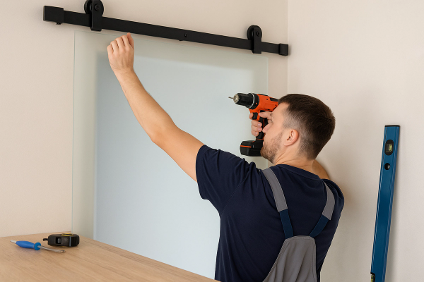 Montaj ușă glisantă: ghid rapid de la marcaje la reglaje