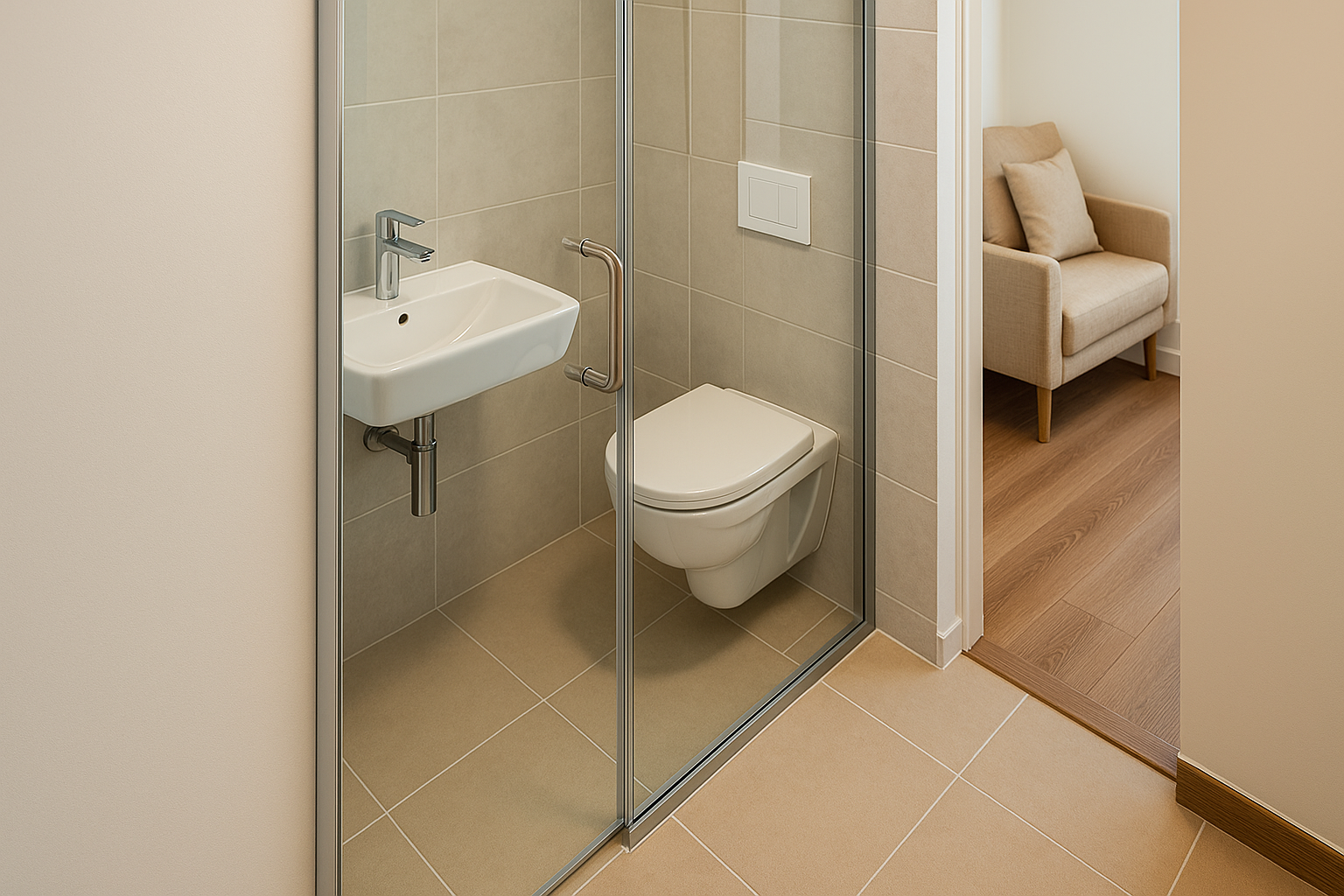 Uși din sticlă pentru spații mici: trucuri vizuale care chiar funcționează