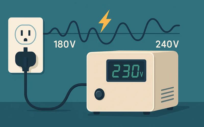 Imagine cu variații de tensiune între 180–240V