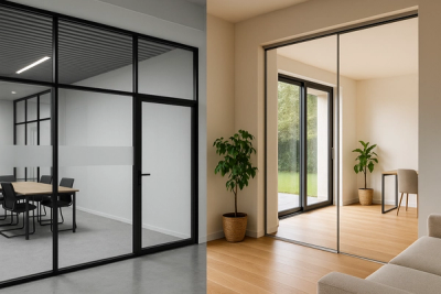 Pereți vitrați pentru birou vs casă: diferențe esențiale