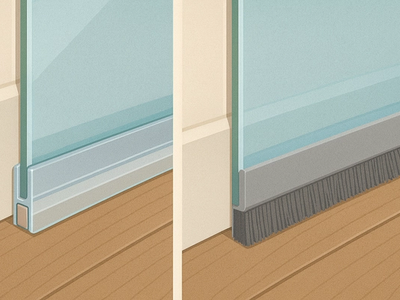 Prag magnetic sau perie la ușile batante? Alegerea corectă