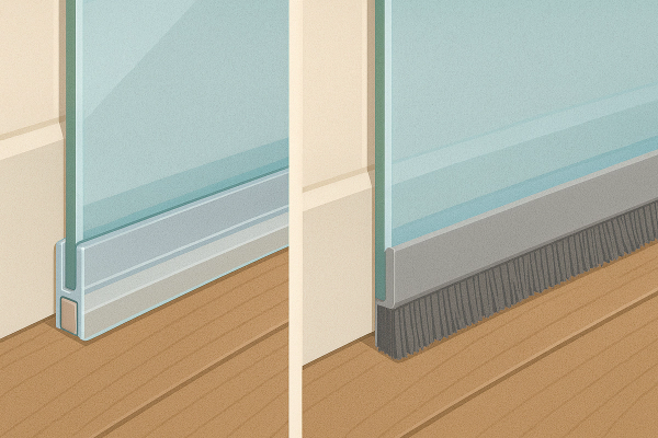 Prag magnetic sau perie la ușile batante? Alegerea corectă