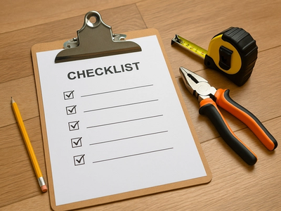 Lista de verificare înainte de instalare (electric & stabilizare)