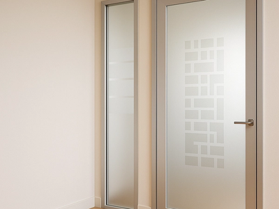 Uși din sticlă sablată: modele, intimitate și costuri