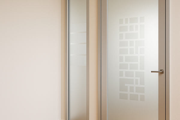 Uși din sticlă sablată: modele, intimitate și costuri