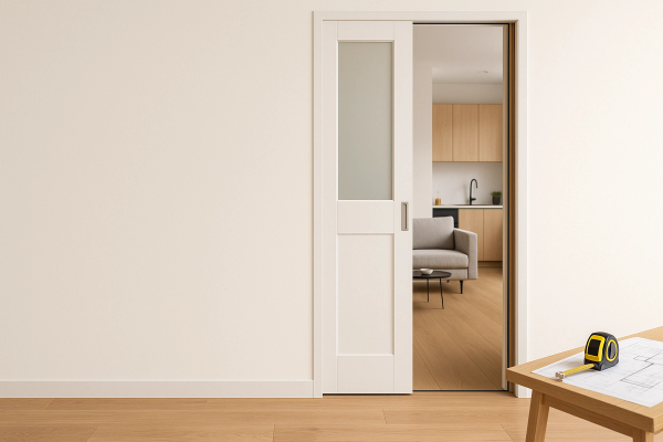 Ușă glisantă în perete (casetă): pro, contra, cost