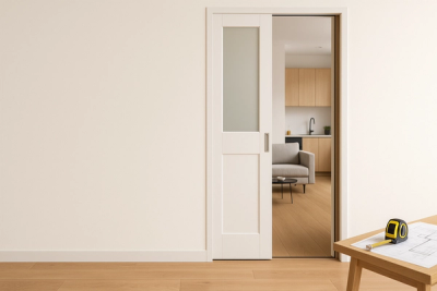 Ușă glisantă în perete (casetă): pro, contra, cost