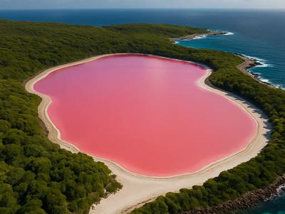 Lacul Hillier – cel mai mare și spectaculos lac roz din lume