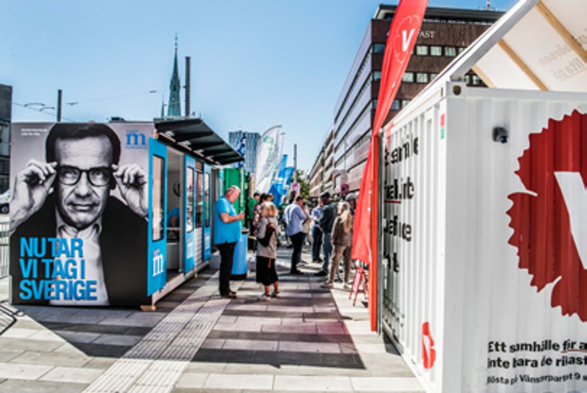 De olika partierna bedriver valkampanjer på gator och torg