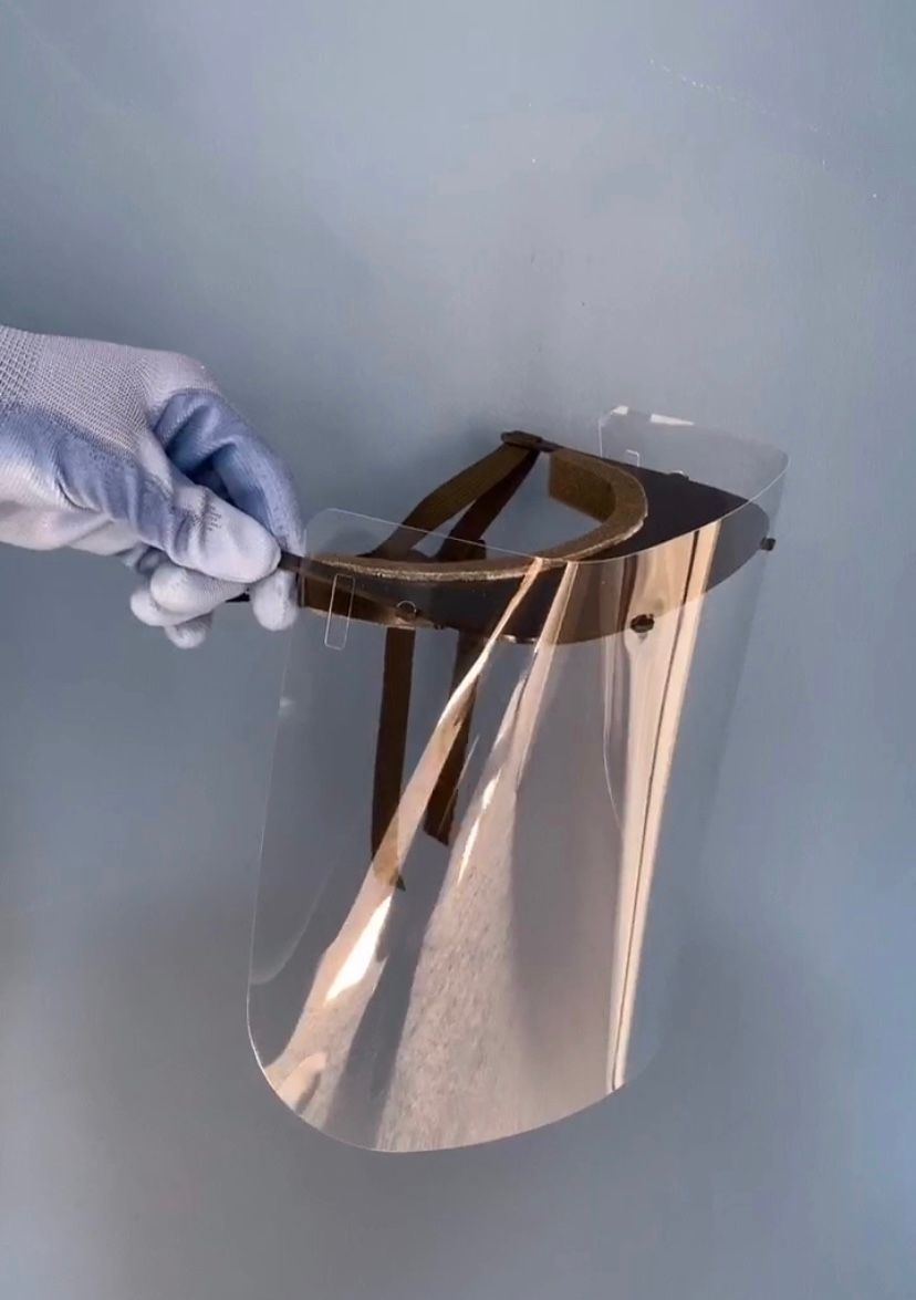 Finished Budmen 3D printed face shield