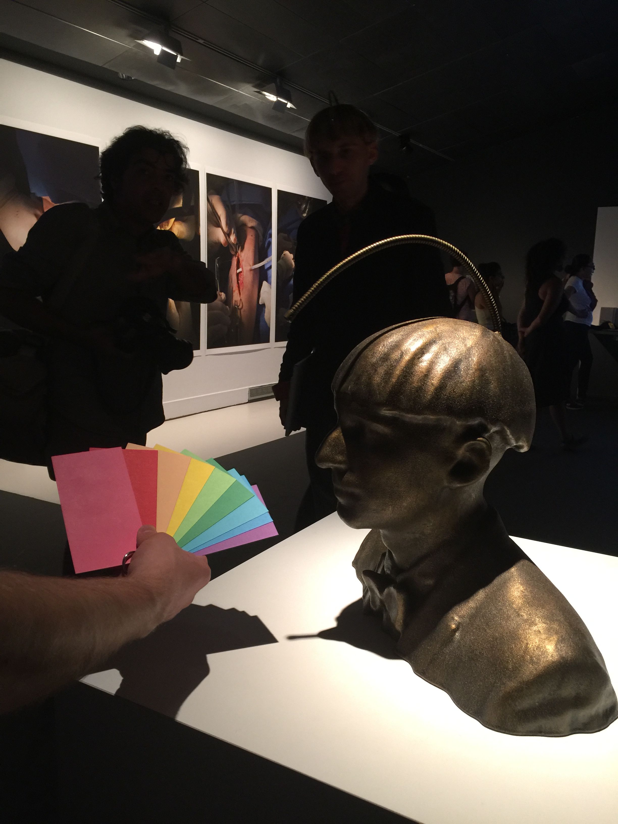 Neil Harbisson sculpture in Barcelona, Spain exhibition space