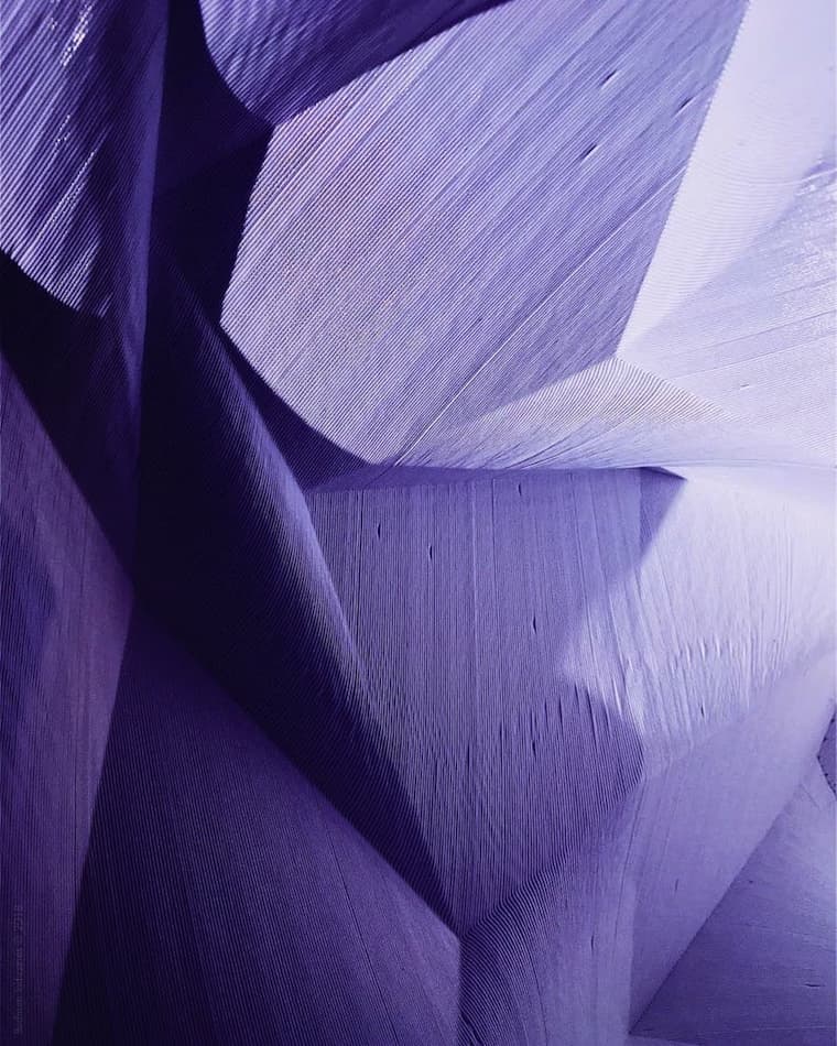 Abstract image of lamp shape in purple hue