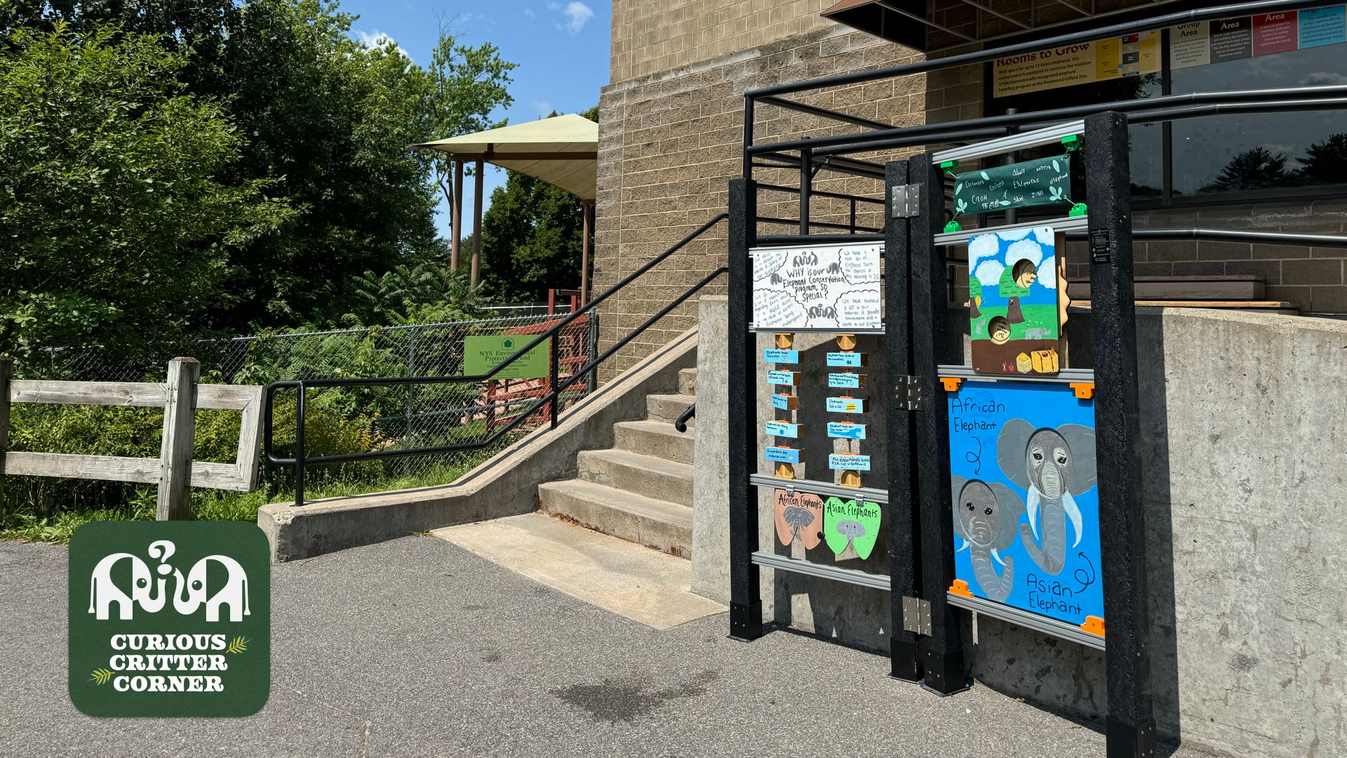 The Elephant exhibit, installed at the Rosamond Gifford Zoo.