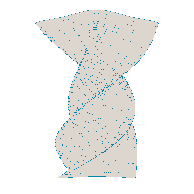 Raw 3D printed stool before resin coating