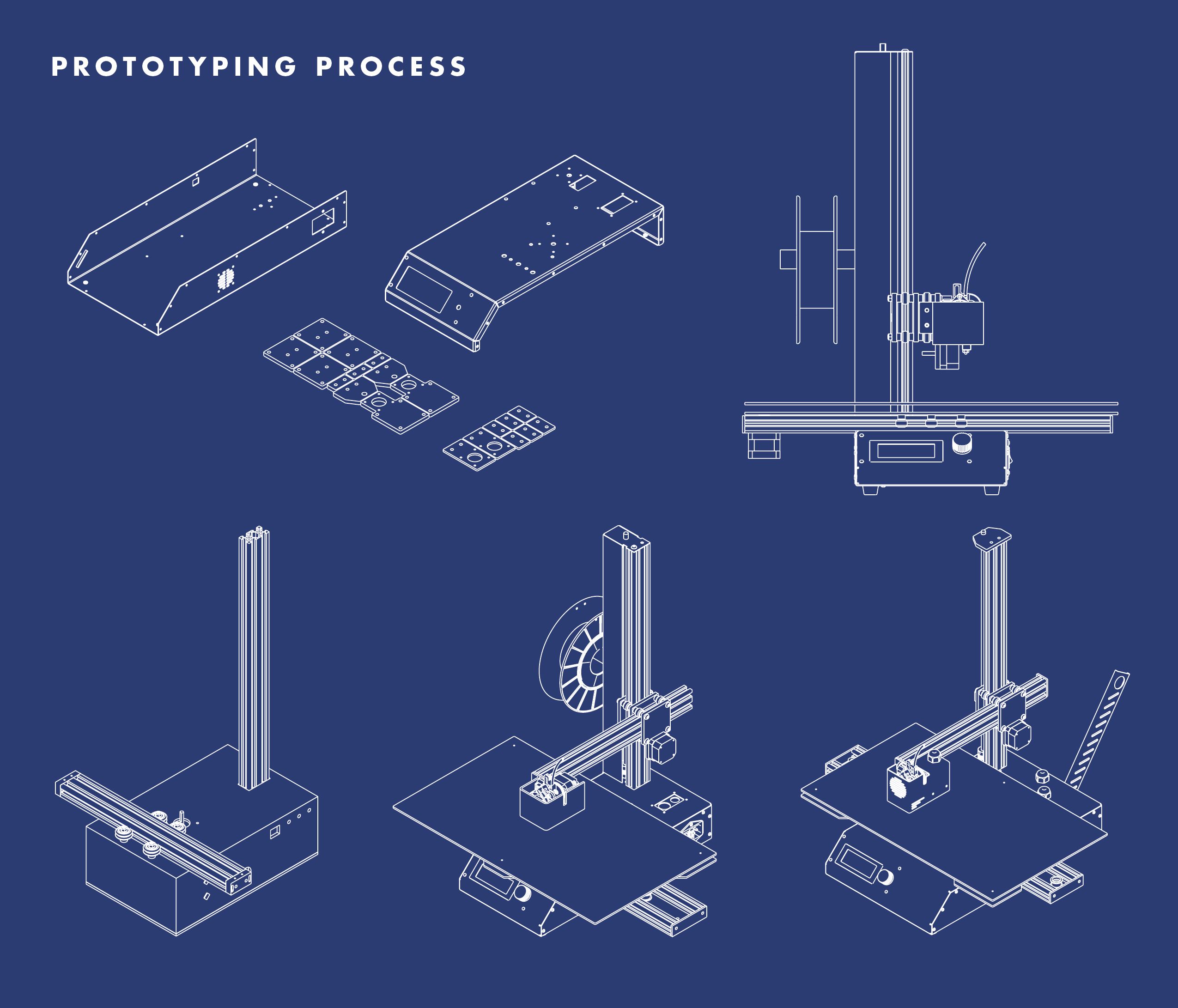 Buildini showing completely open construction with all visible components