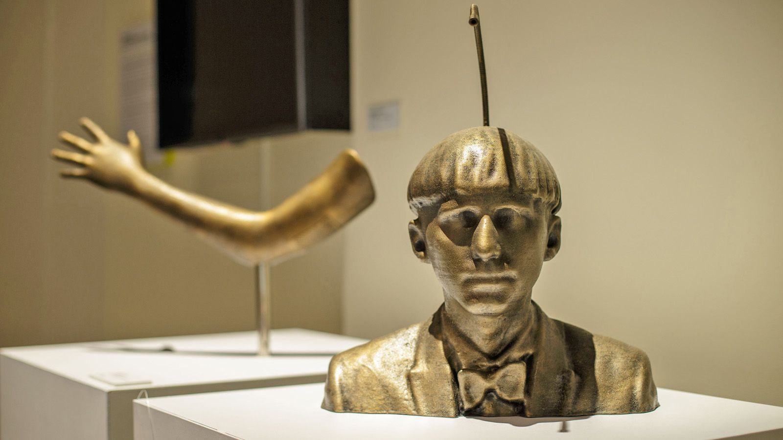 Sculpture installation in Singapore museum