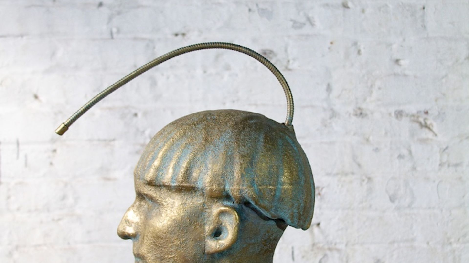 Sculpture of Neil Harbisson, the world's first cyborg, created by Budmen Industries