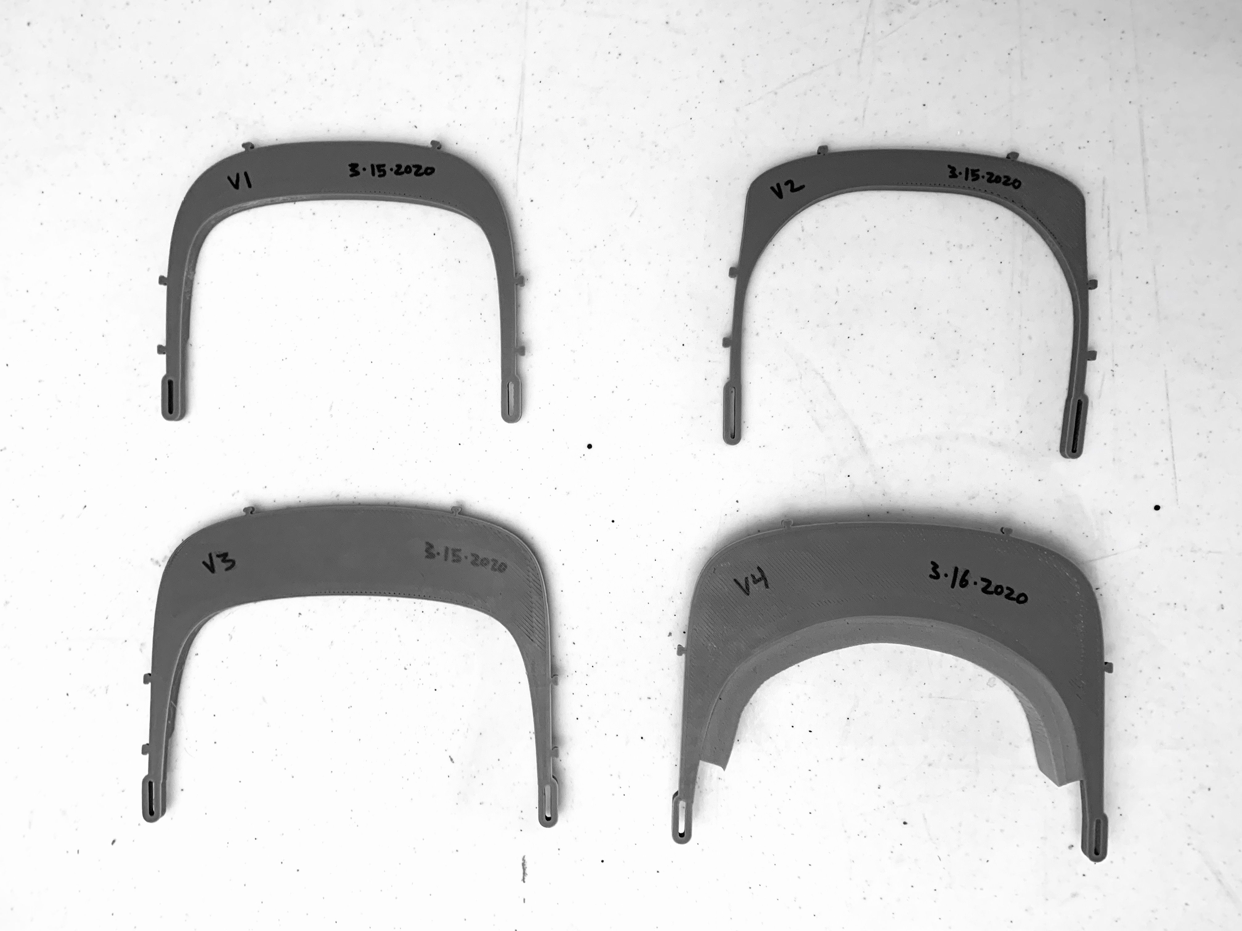 Prototype of Budmen 3D printed face shields