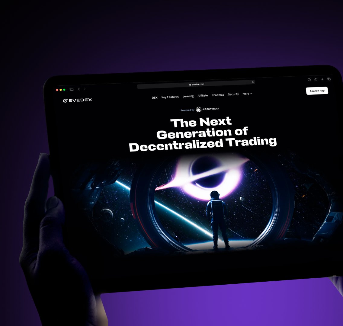 Promotional website for a crypto exchange