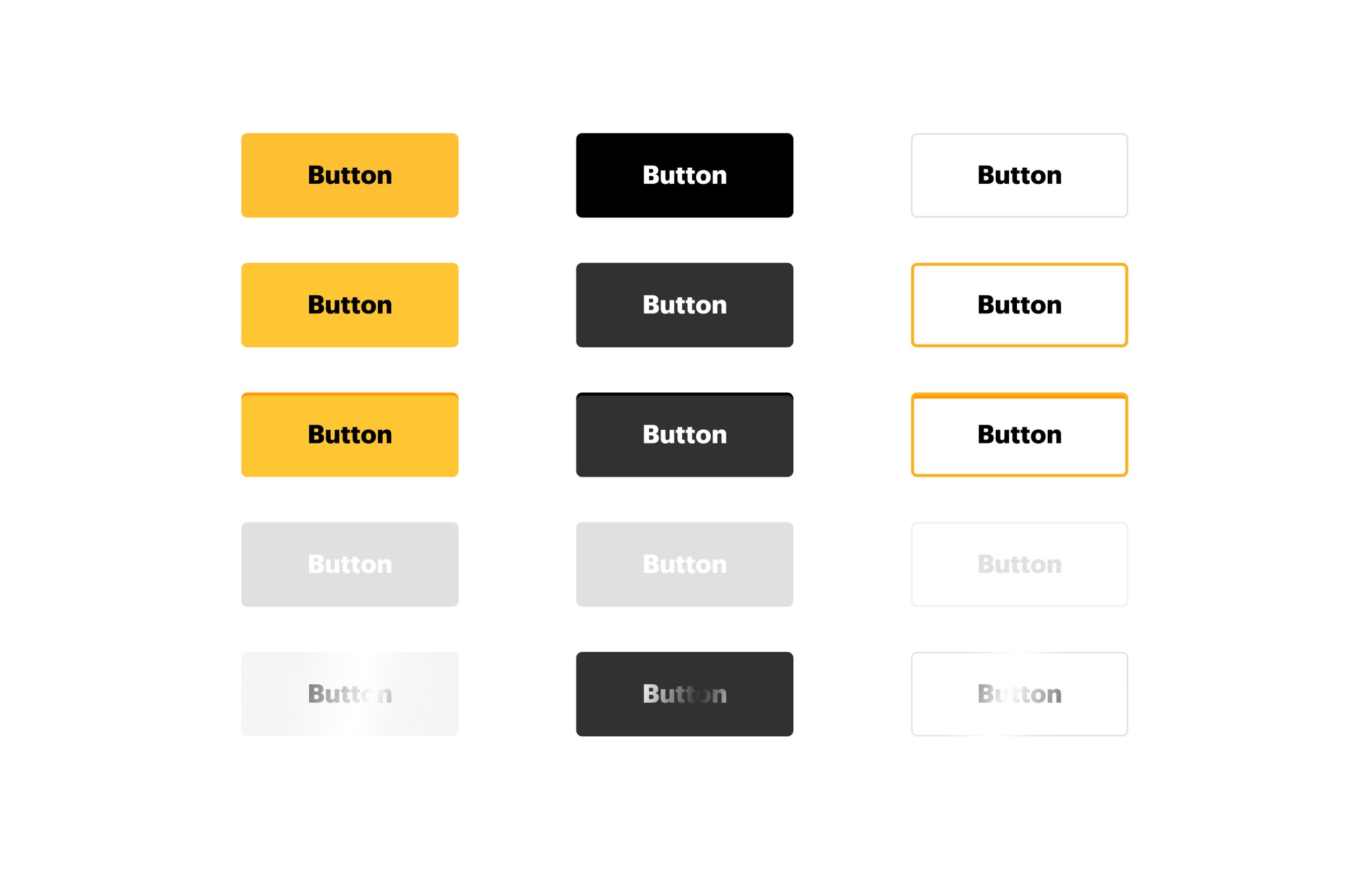 Set of Emex design system buttons