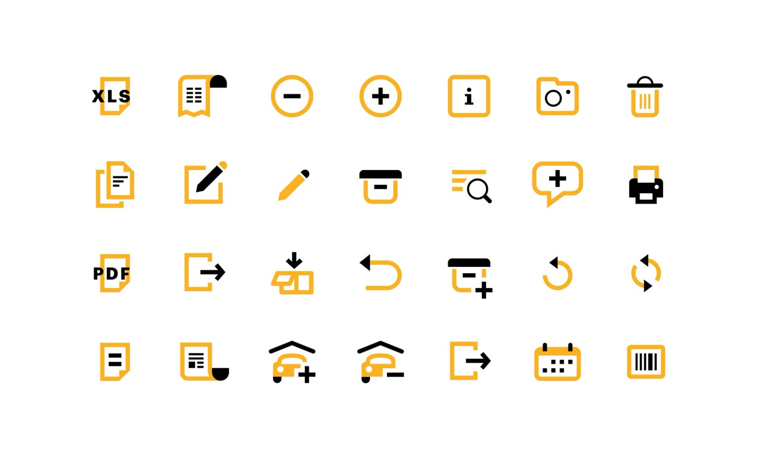 Emex design system icons set