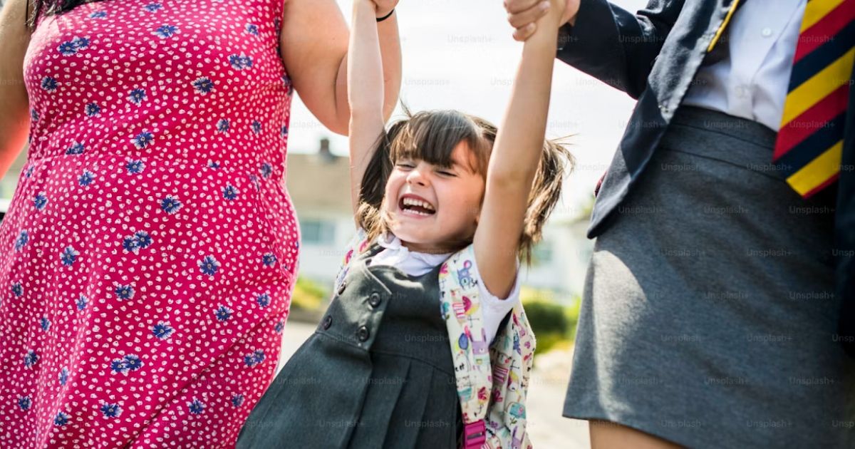Parents and student touring a UK private school campus during an open day