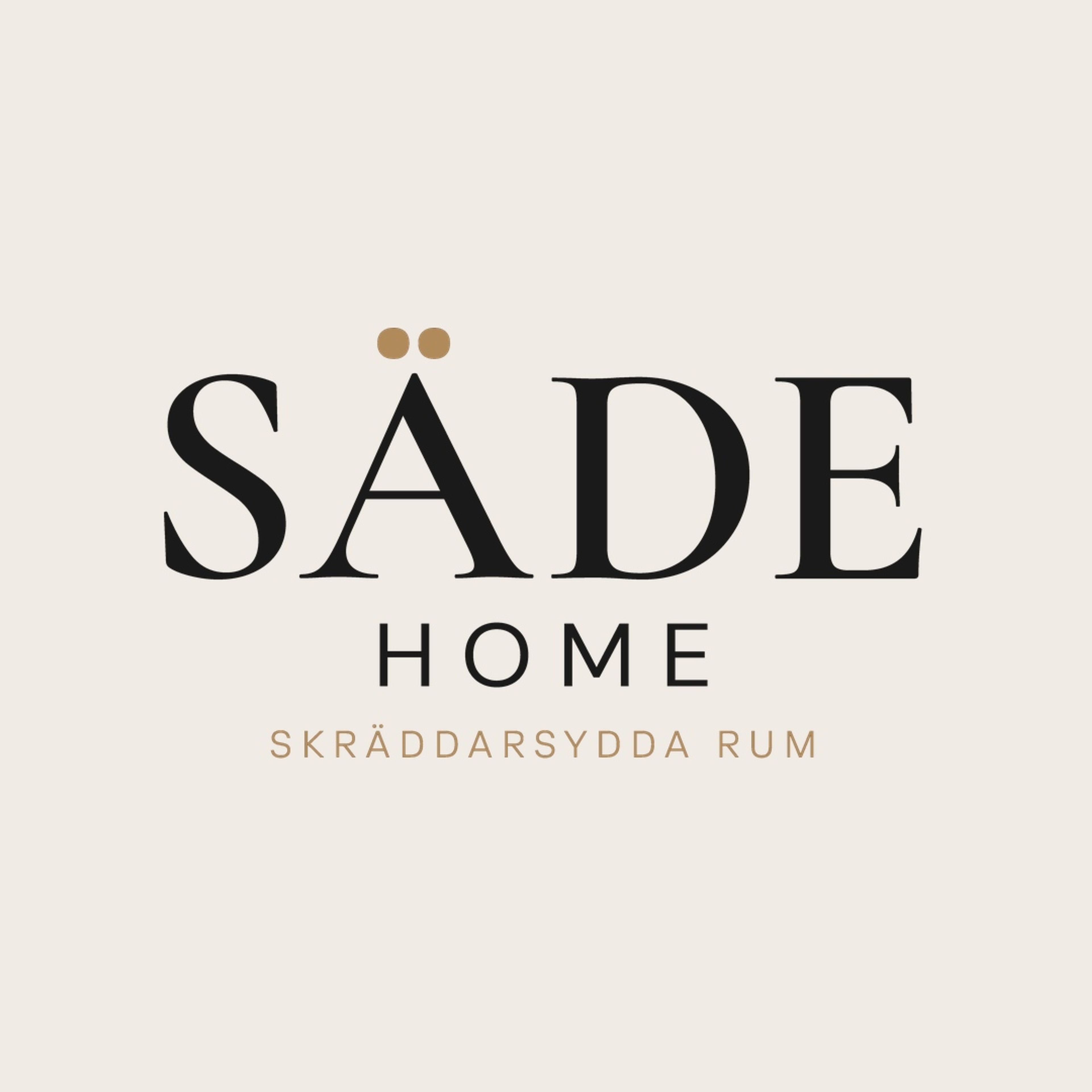 Säde Home logotyp, skräddarsydda förvaringslösningar i Stockholm