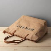 Custom Washable Kraft Paper Tote Bag image 3