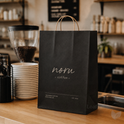 Custom Kraft Paper Takeout Bags with Handles image 2