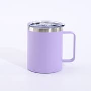 Lavender 12oz insulated coffee mug with handle