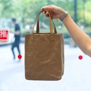 Custom Washable Kraft Paper Flat-Handle Tote Bag image 2