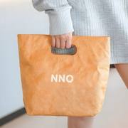 Custom Washable & Durable Kraft Paper Die-cut Handle Tote Bag image 4