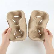 Small Batch Tearable Molded Pulp 4 Cup Holder image 2