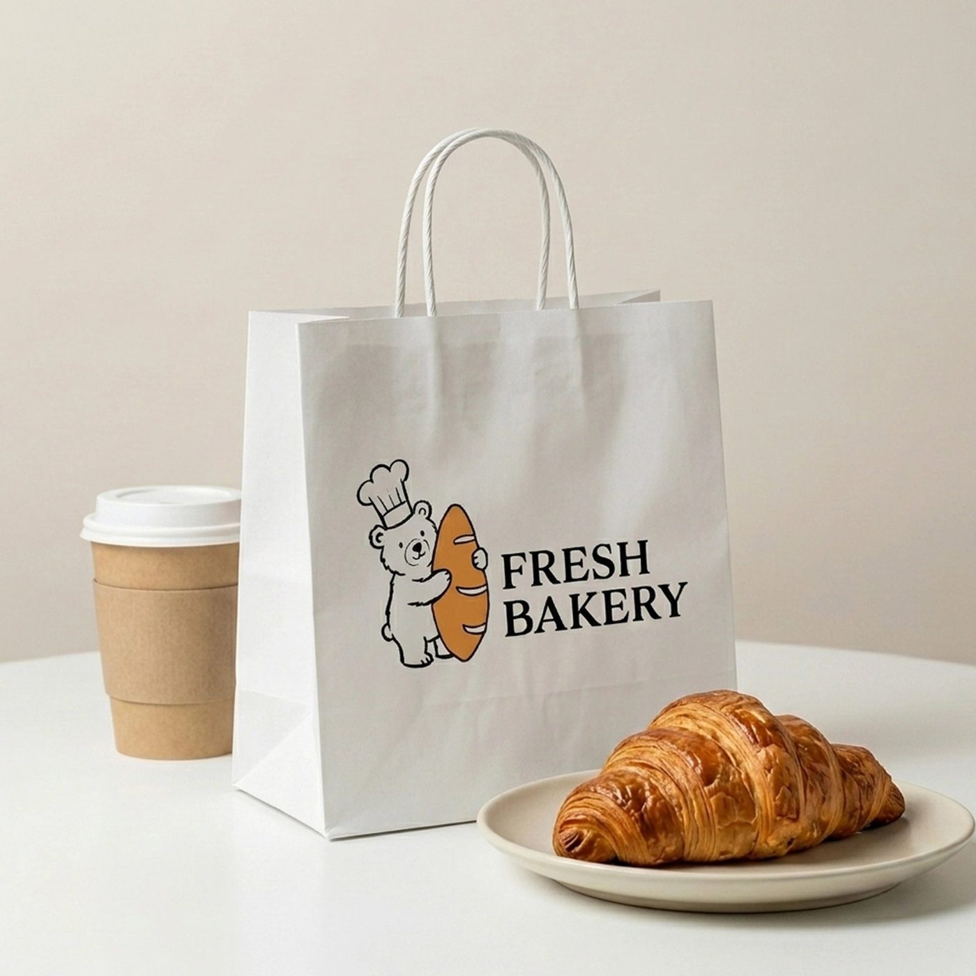Custom Paper Bakery Bags with Logo image 1