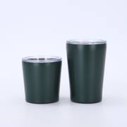 Dark Green 8oz and 12oz insulated coffee tumblers