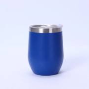 Blue 12oz egg-shaped insulated tumbler