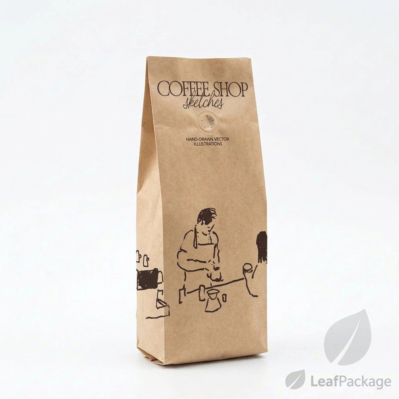 Custom Kraft Paper Gusseted Bag image 1