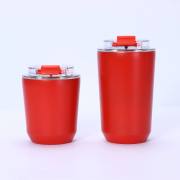 Red 280ml and 380ml insulated coffee tumblers