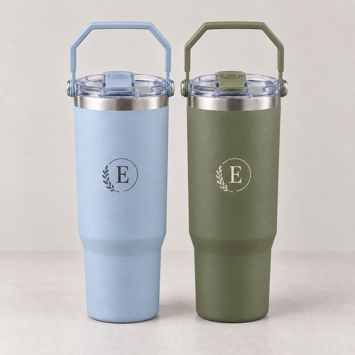 27oz Vacuum Insulated Travel Tumbler with Carry Handle