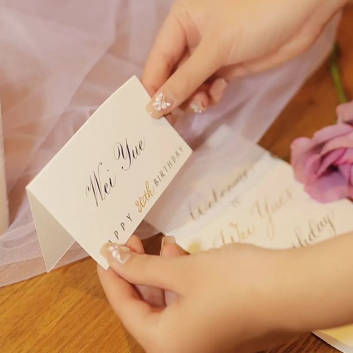 Custom Printed Foldable Thank You Cards with Logo