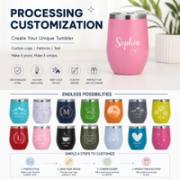 Custom logo, pattern, and text options for the 12oz insulated tumbler