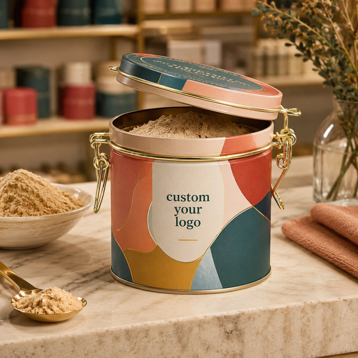 Custom Airtight Round Tin Cans for Coffee Beans Tea and Candy