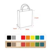 Custom Flat Handle Kraft Paper Takeout Bags with Logo image 12