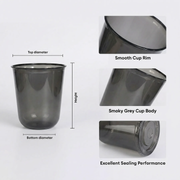 Wholesale U-Shape Black PET Plastic Cups image 2