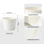 Wholesale Plain White Recyclable Ice Cream Paper Cups image 4