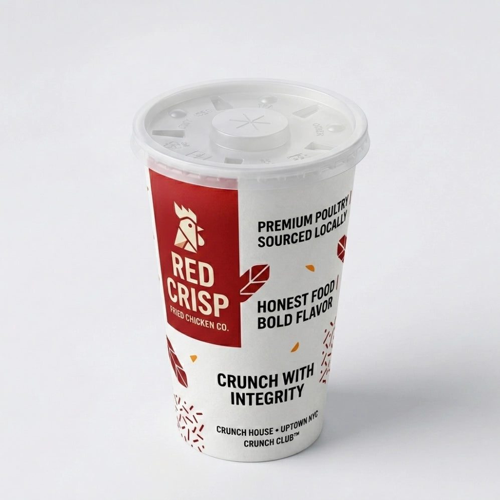 Custom Double-Coated Cold Drink Paper Cups with Lids image 1