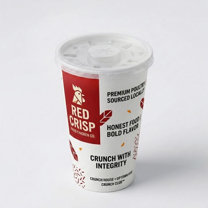 Custom Double-Coated Cold Drink Paper Cups with Lids