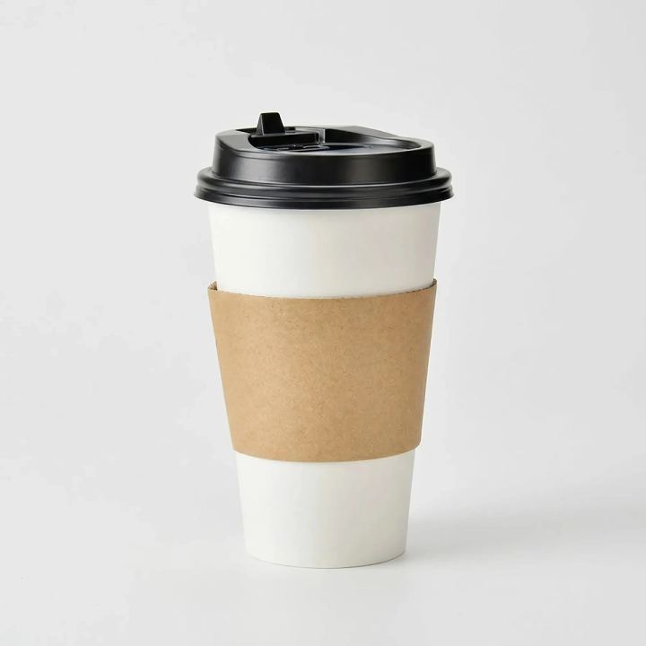Wholesale Single Wall Disposable Paper Cups With Sleeves and Lid