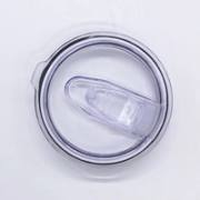 Clear sliding drinking lid viewed from above
